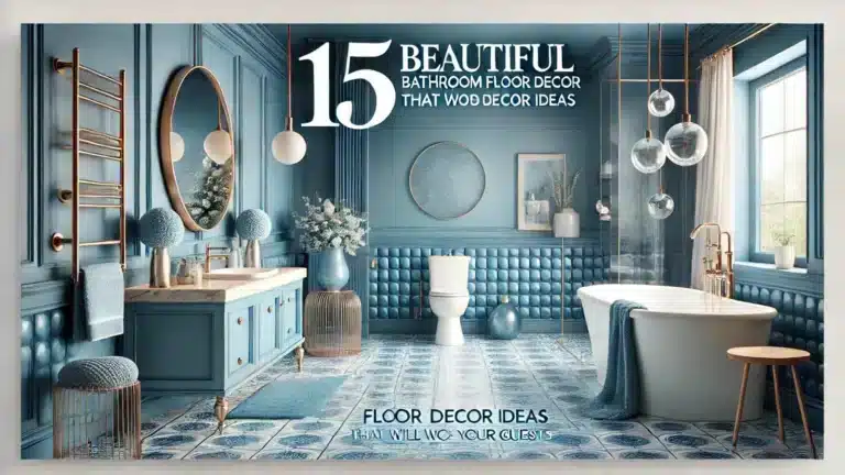 15 Blue Bathroom Floor Decor-Homeojo.com