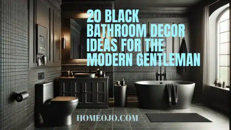 Black bathroom decor for men-Homeojo.com