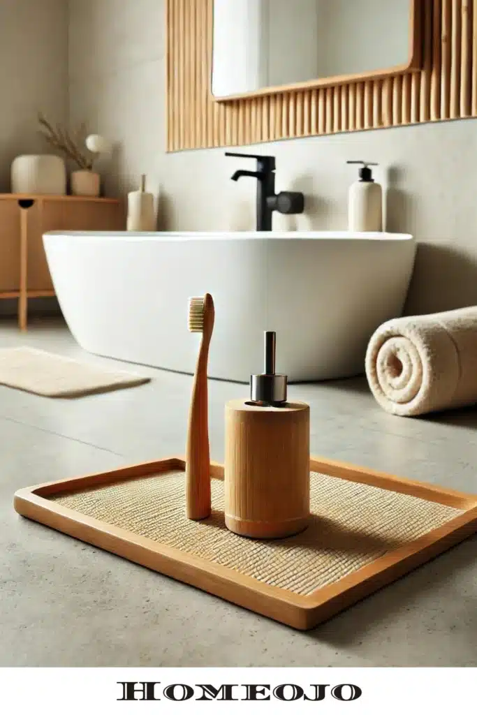 Bathroom decor with Bamboo Accents