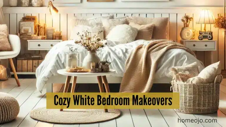 Cozy White Bedroom Makeovers- homeojo