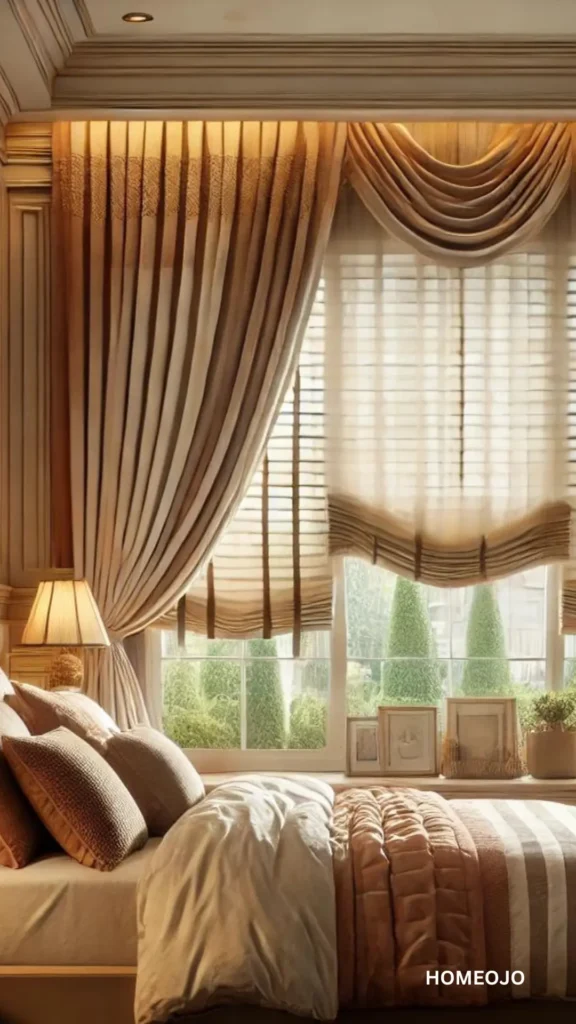 Layered Window Treatments foe bedroom