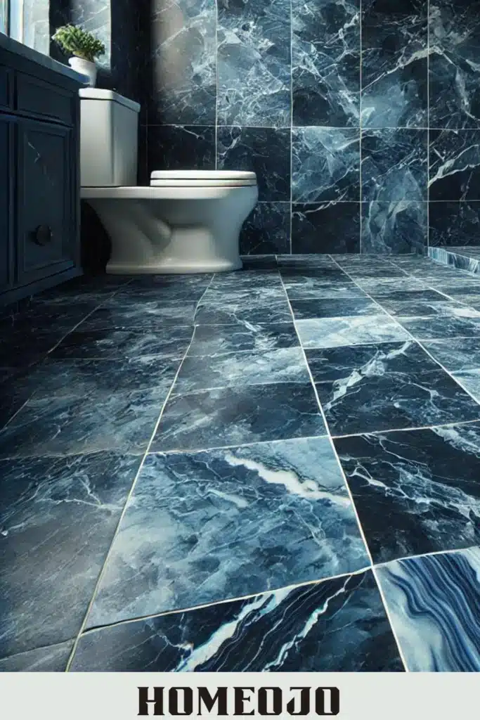 Deep Blue Marble Tiles