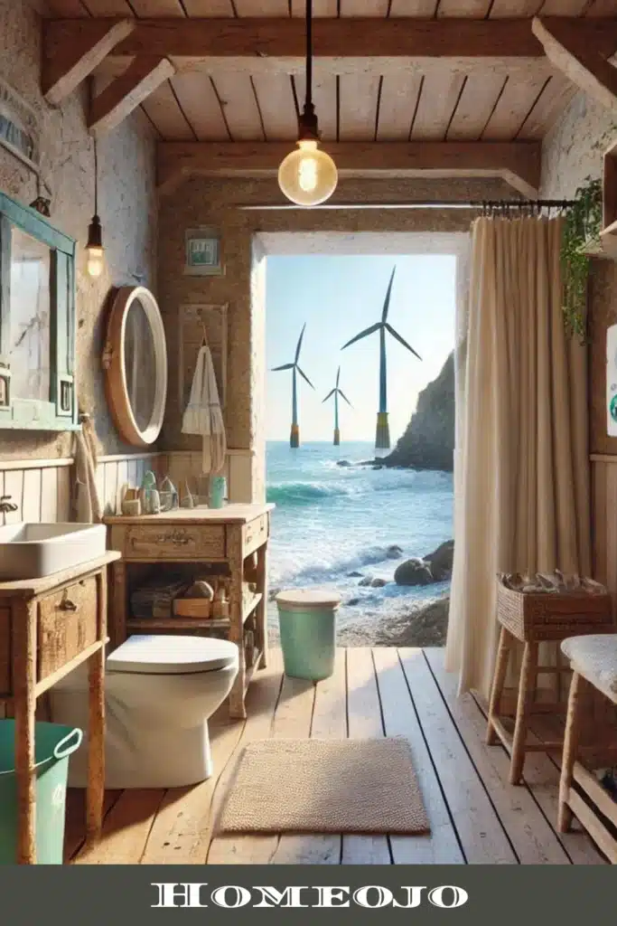 Sustainable coastal bathroom