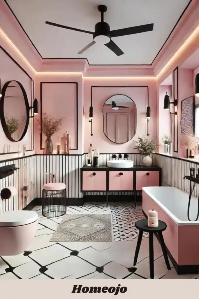 Modern girly bathroom