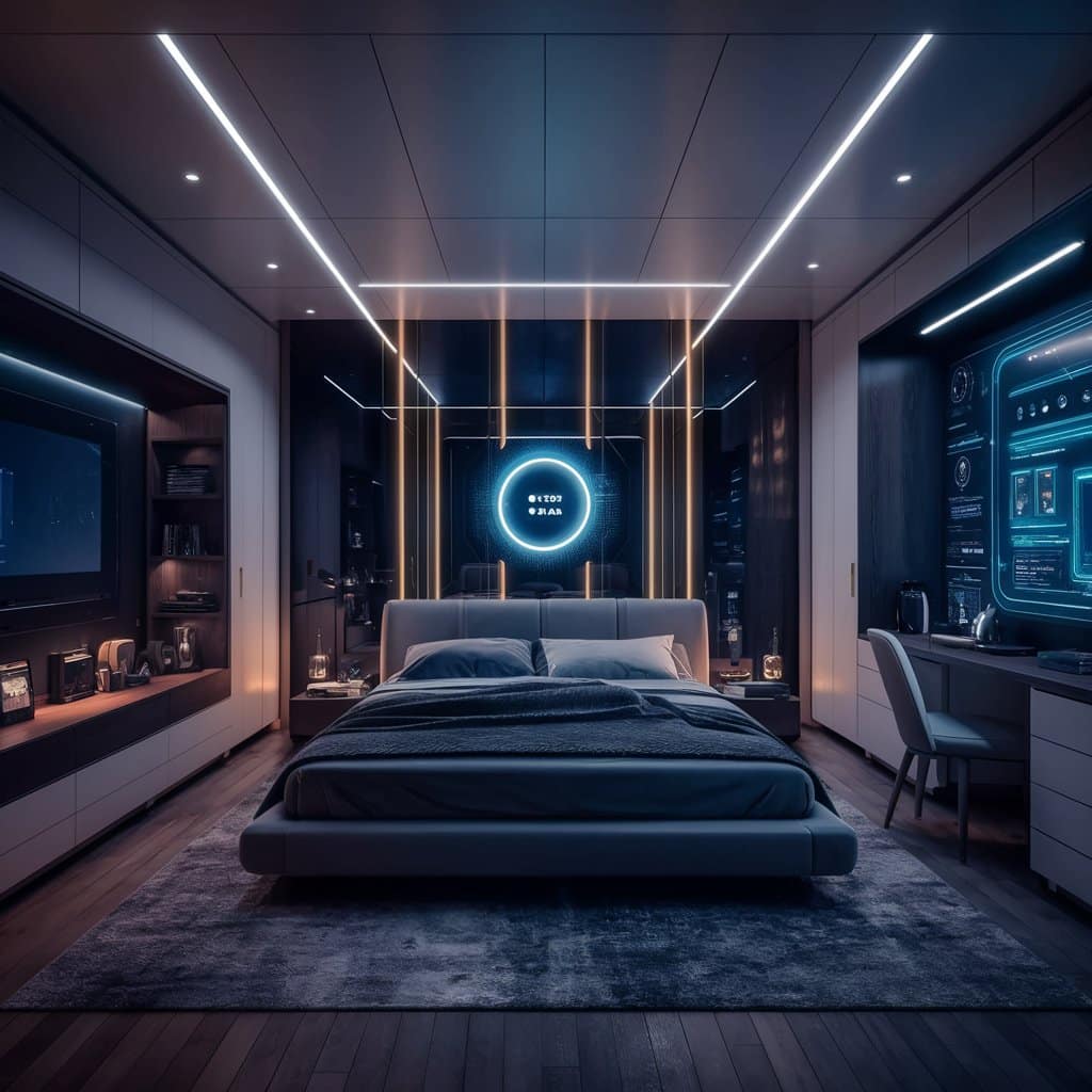 Integrated Technology for men's bedroom