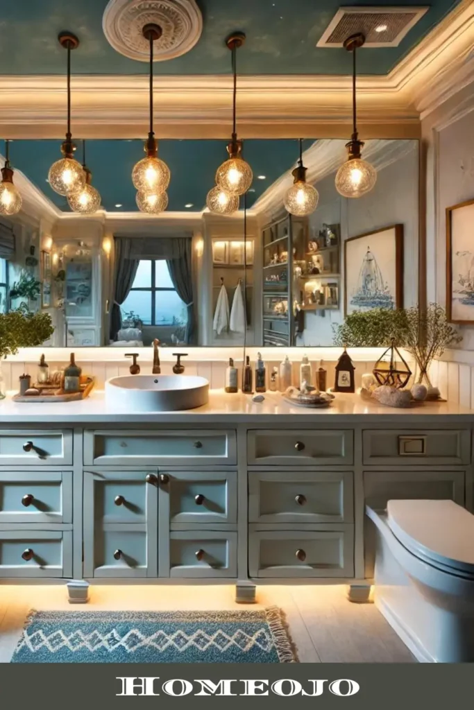 lights for coastal bathroom