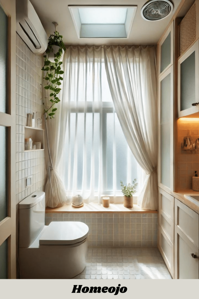 Tiny bathroom with natural light