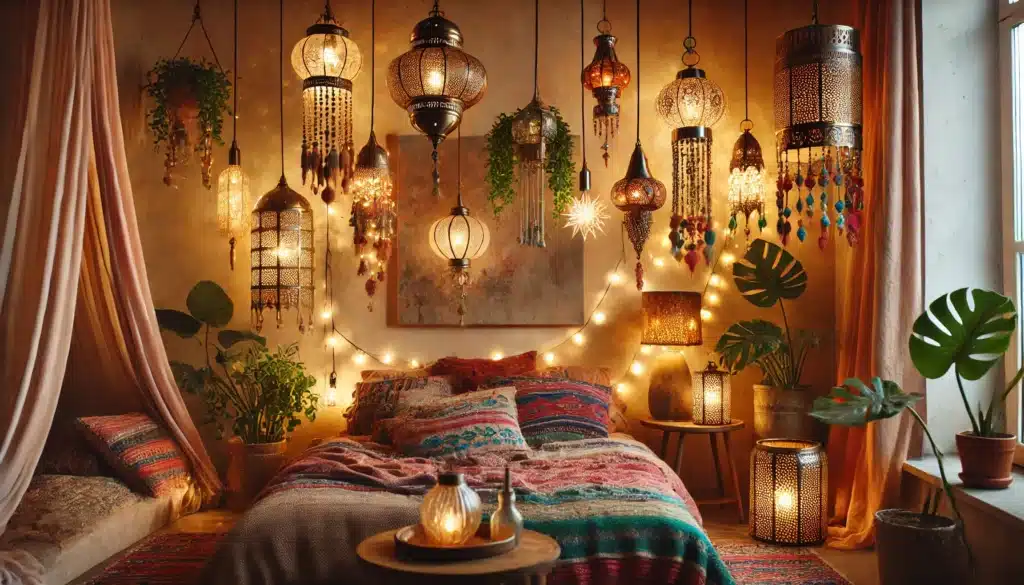 Lighting for a Bohemian Bedroom