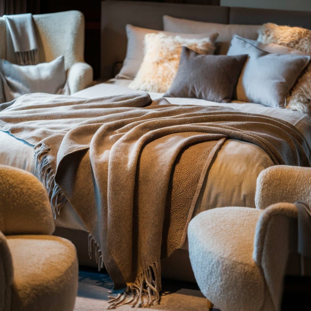 Luxury Throws and Blankets for men's bedroom