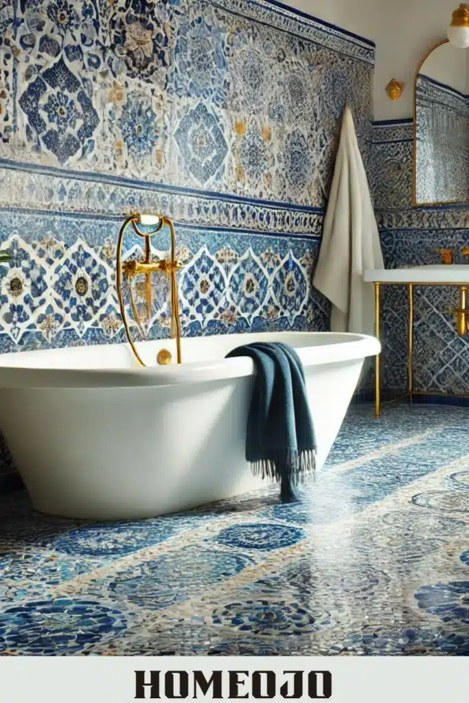 Bathroom mosaic tiles