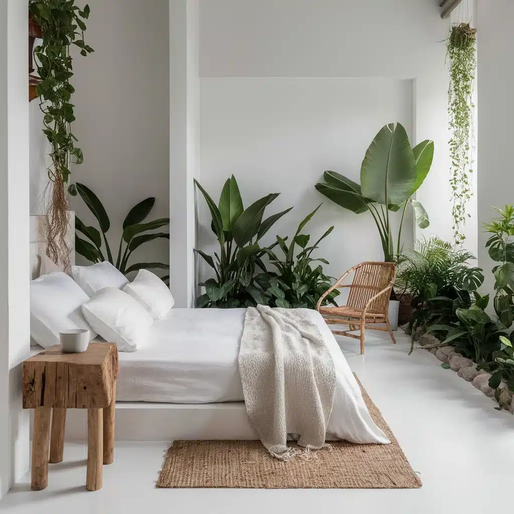 Natural Elements for white bedroom