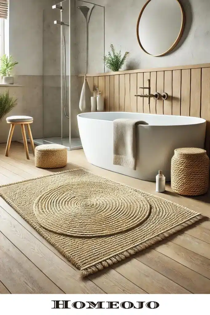 Fiber rugs for bathroom