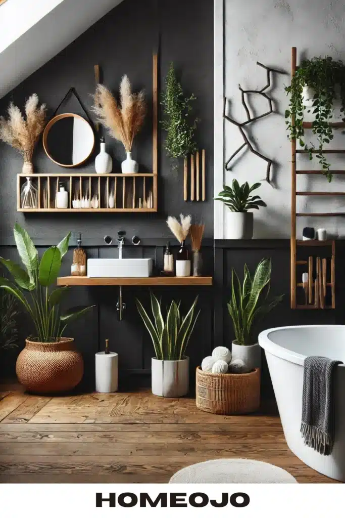 Couple bathroom with Nature Inspired Elements 