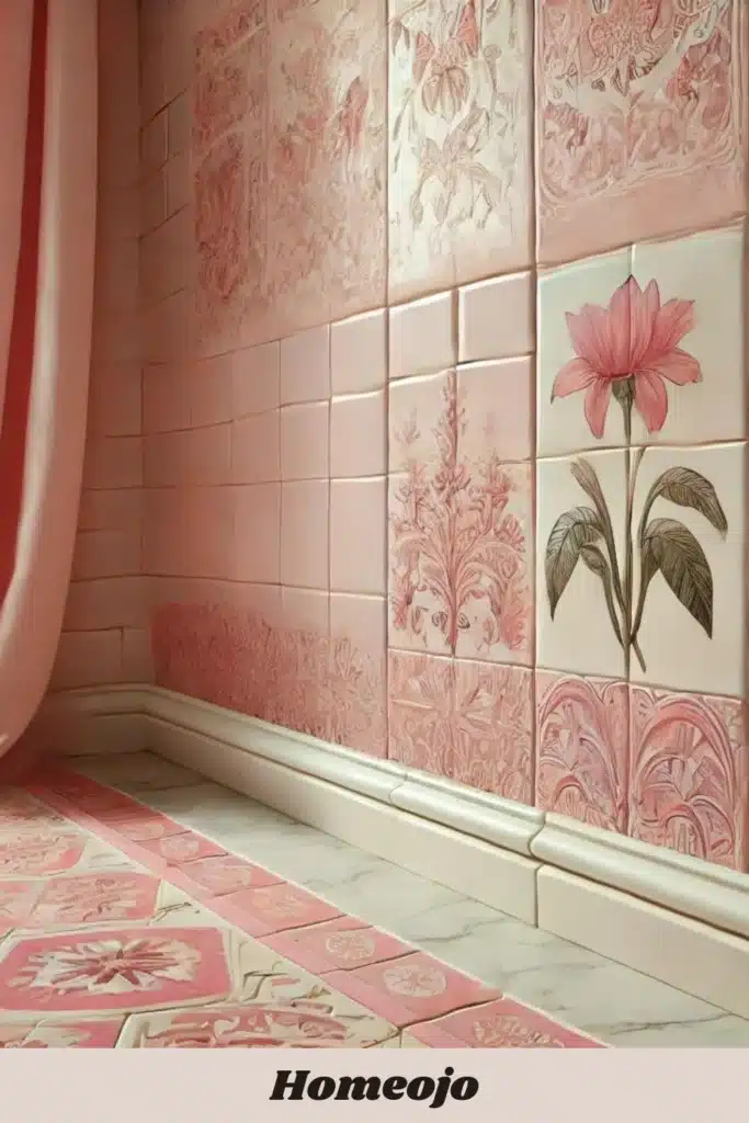 pink titles for girly bathroom