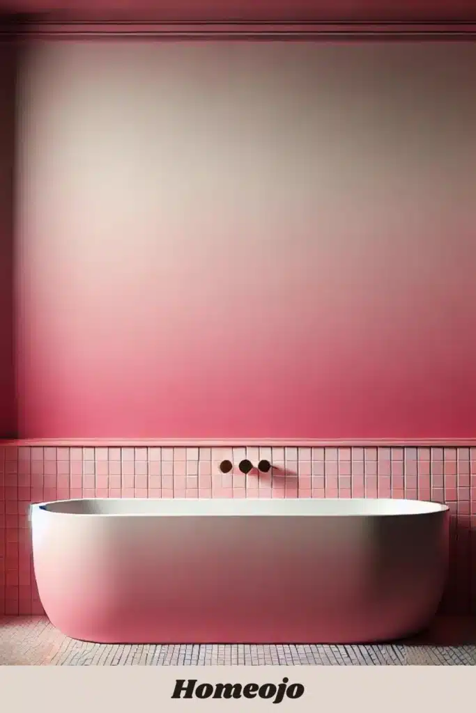 Ombre effect for girly bathroom