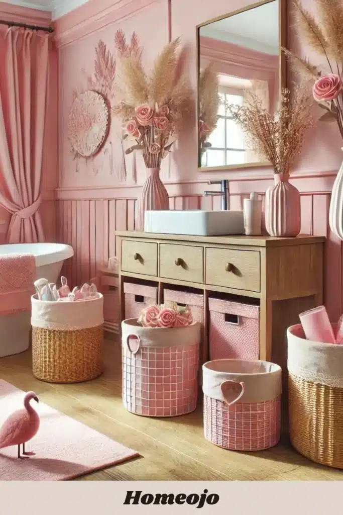 Storage Baskets for girly bathroom