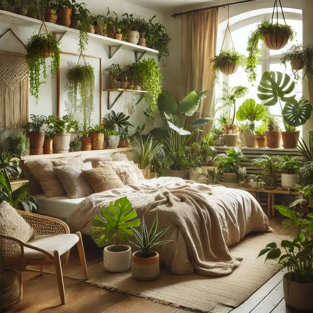 Plants, Plants and More Plants for boho bedroom