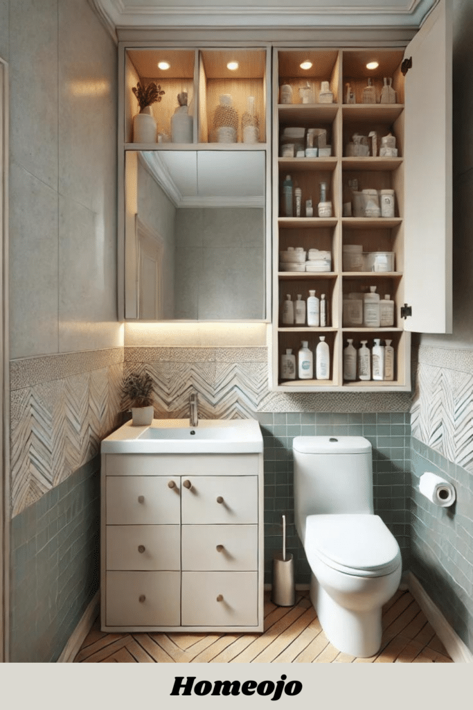  Tiny bathroom with Medicine Cabinets