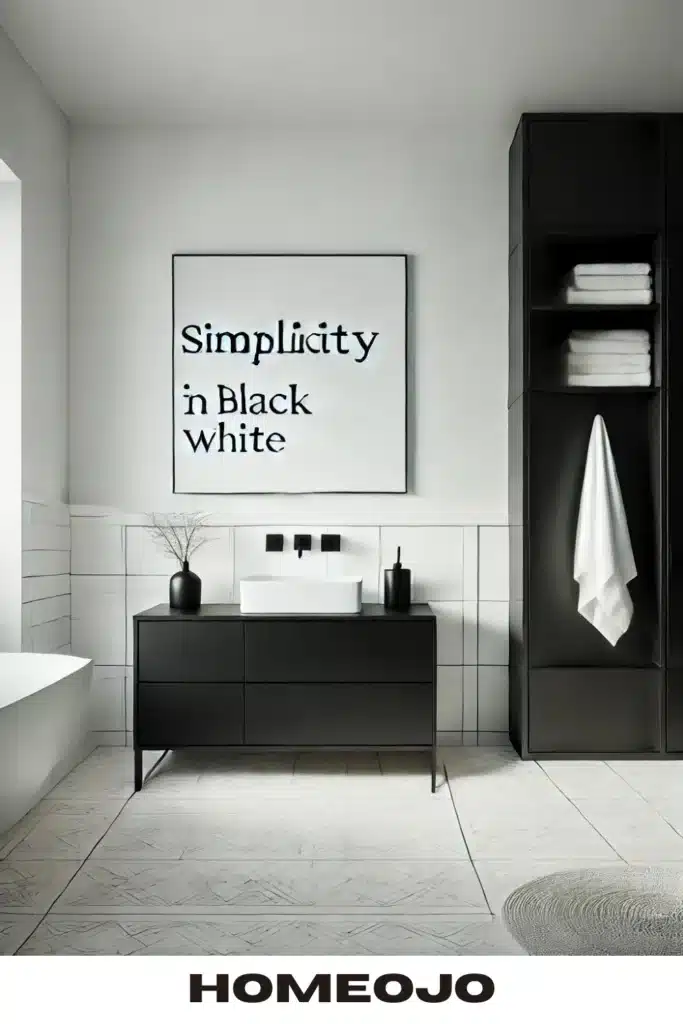 Black and White couple bathroom