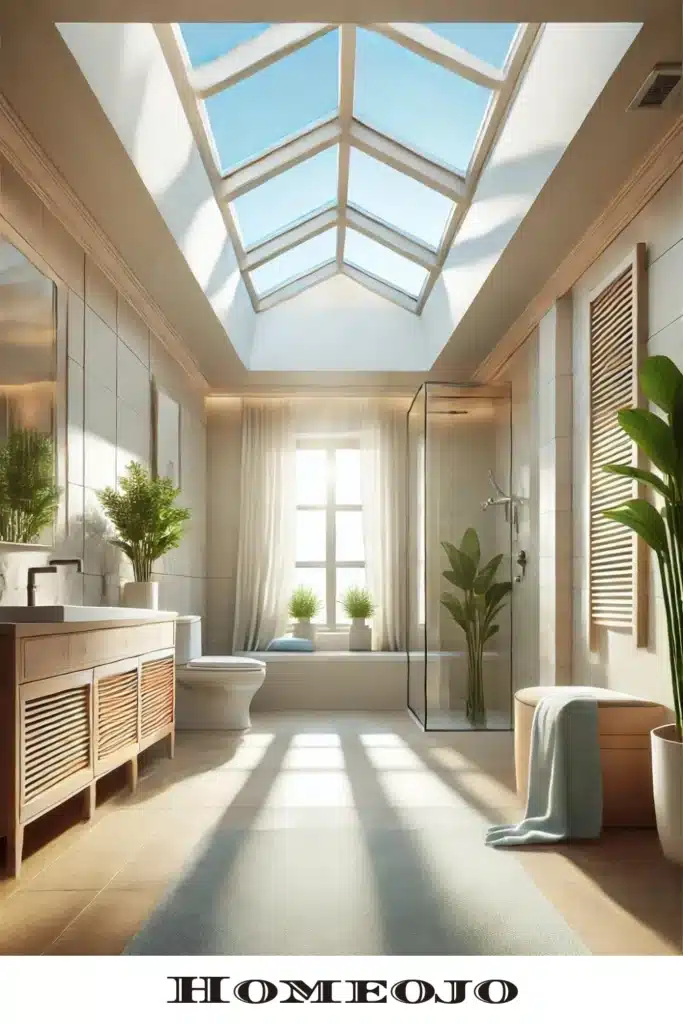 Bathroom decor with natural light