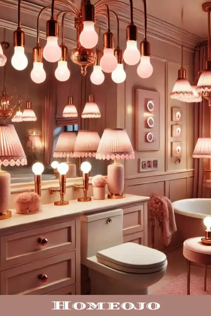 Lighting for girly bathroom