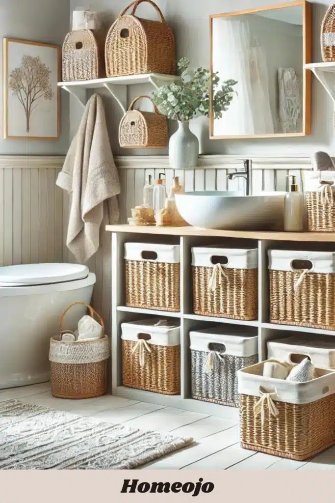 Storage ideas for girly bathroom