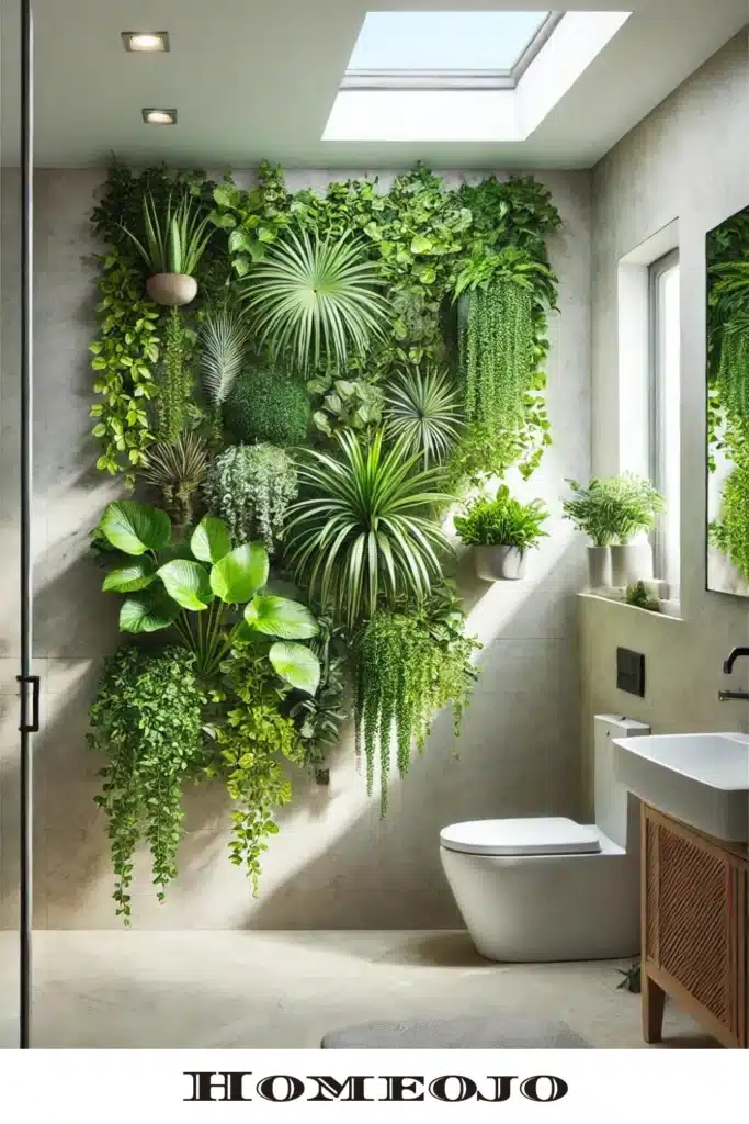 Bathroom decor with Vertical Garden 