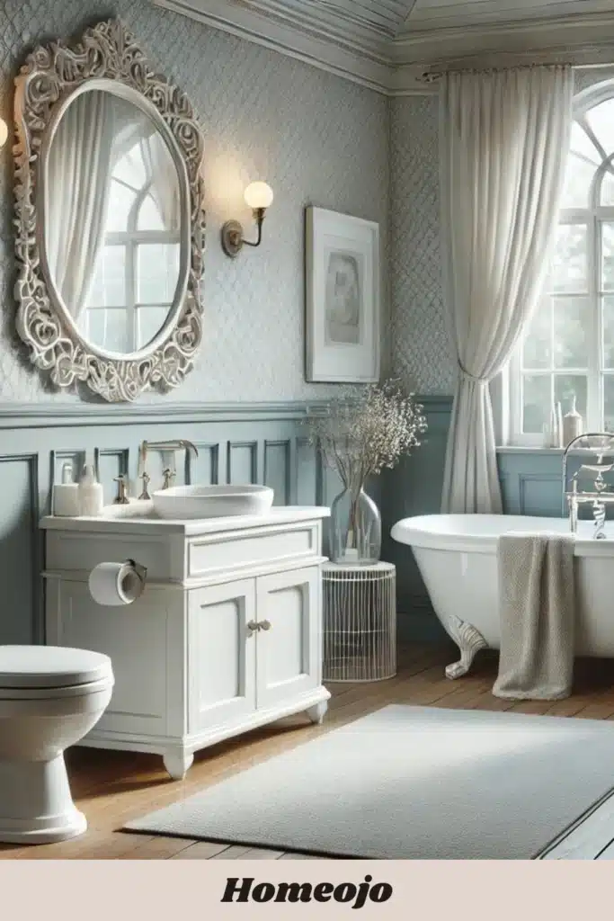 White Sink and Bathtub for girly bathroom