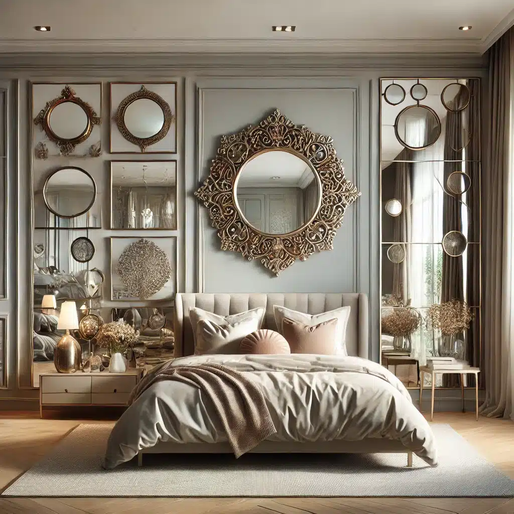 mirror art for bedroom wall