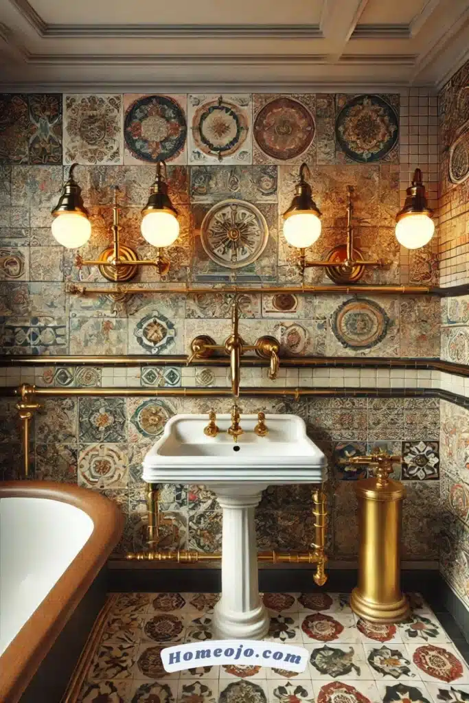 Retro lighting for bathroom