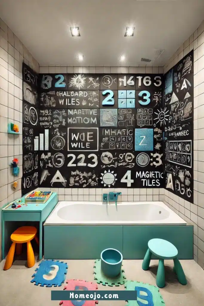 Interactive tiles for bathroom