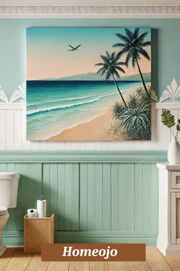 Beach colors for teen girly bathroom