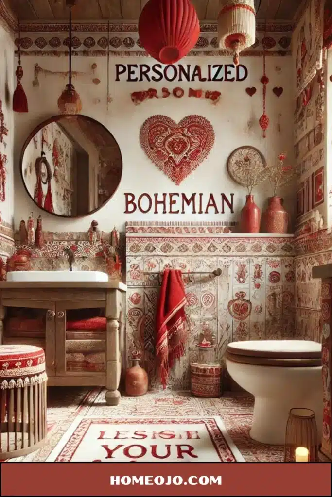 Bohemian bathroom look