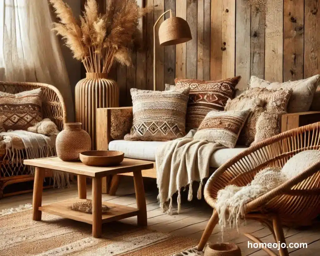 A boho living room