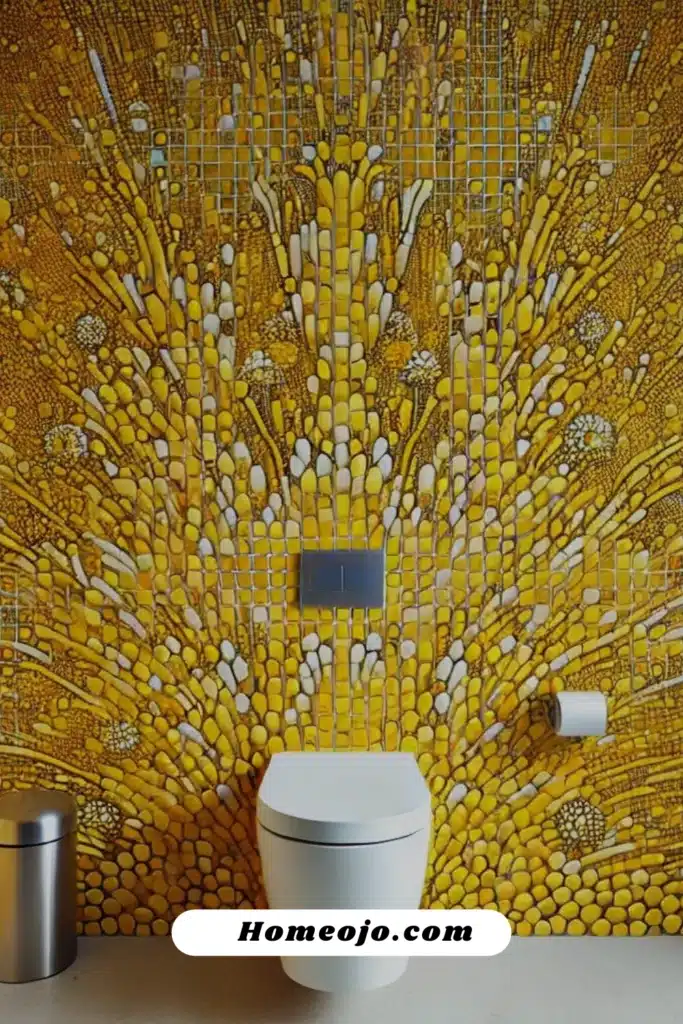 Yellow Mosaic tiles for bathroom