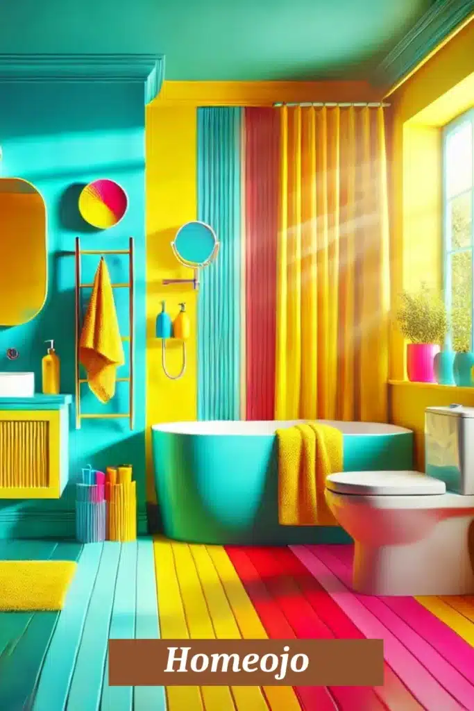 Bright bathroom for teen girl 