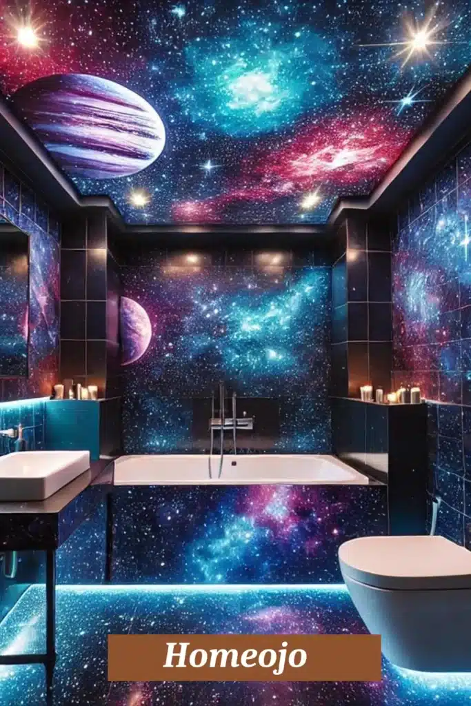 Starry bathroom for teen girl bathroom