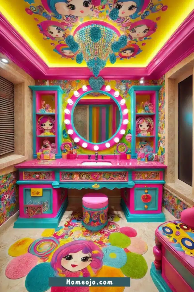 Unique vanity for kids bathroom