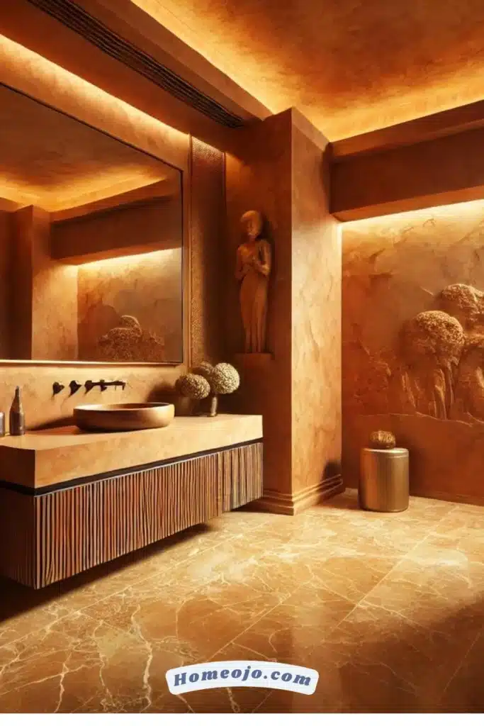 Natural materials for bathroom