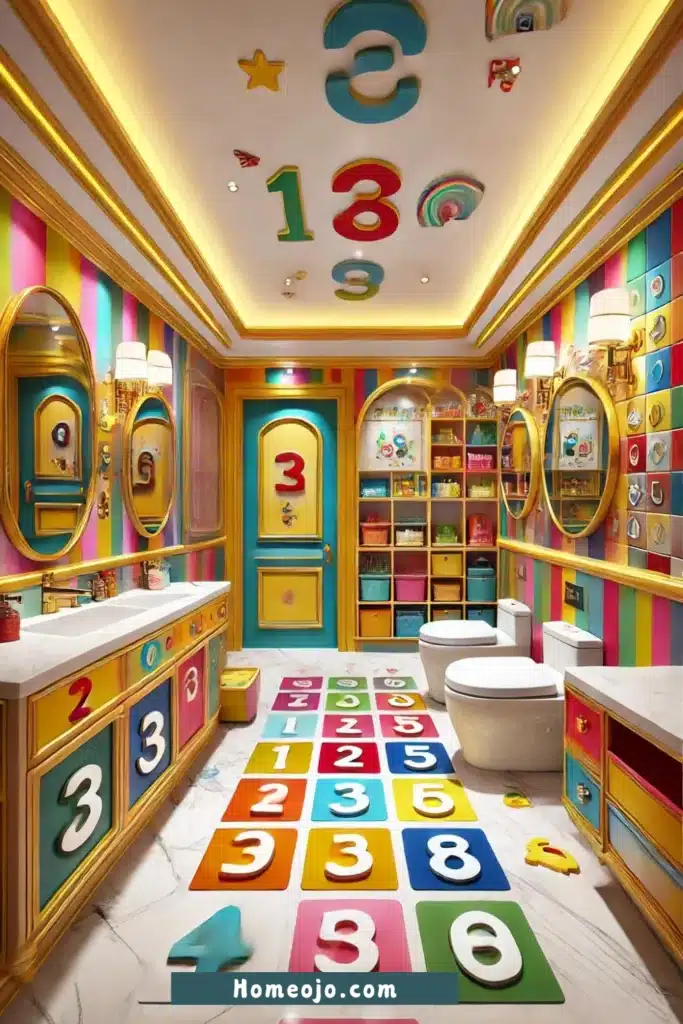 Educational items for kids bathroom