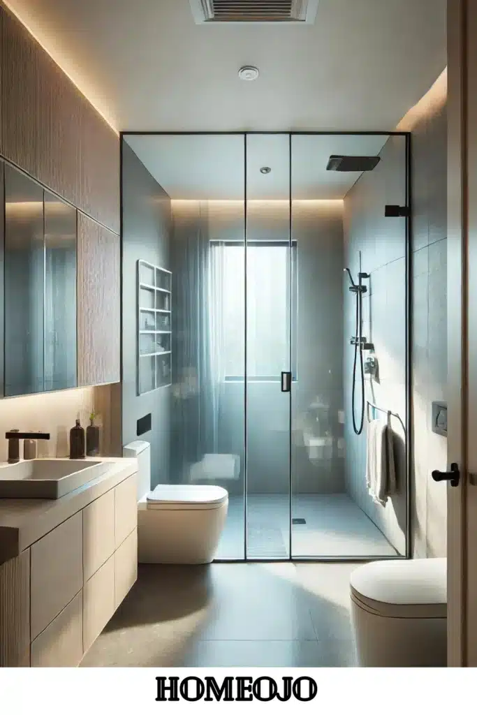 Glass doors or shower  for small bathroom