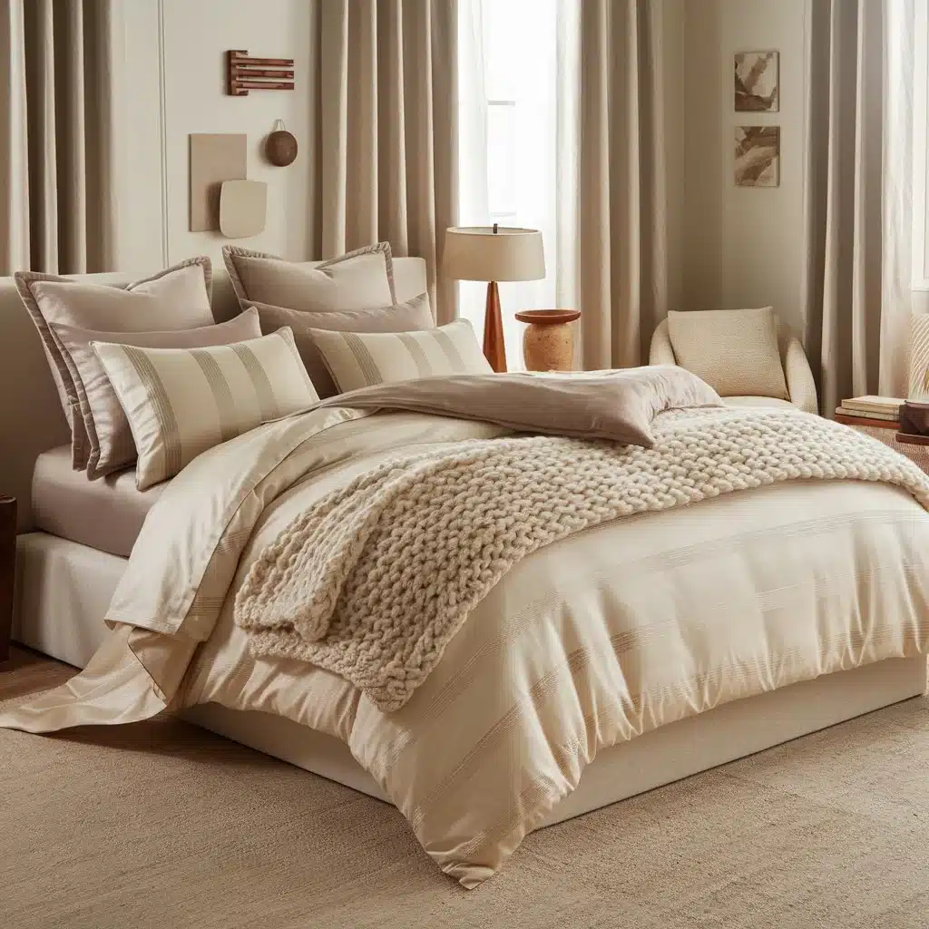 Layered Beige Bedding