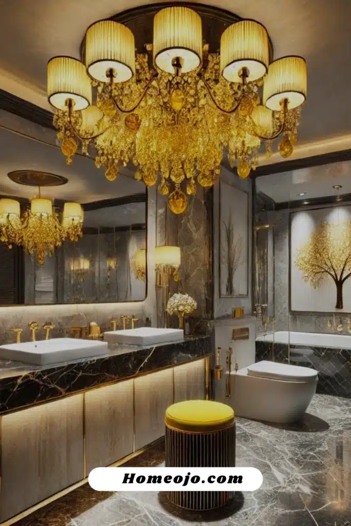 yellow LED lamps for bathroom