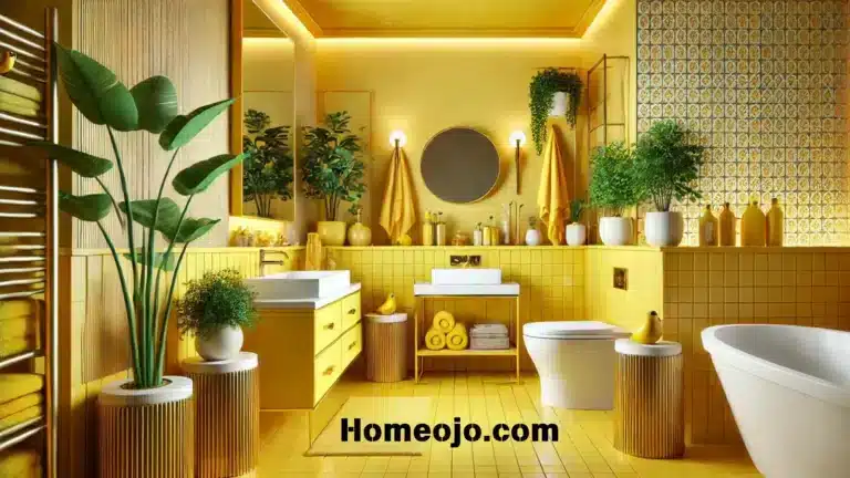 Yellow Bathroom Decor Ideas-Homeojo.com