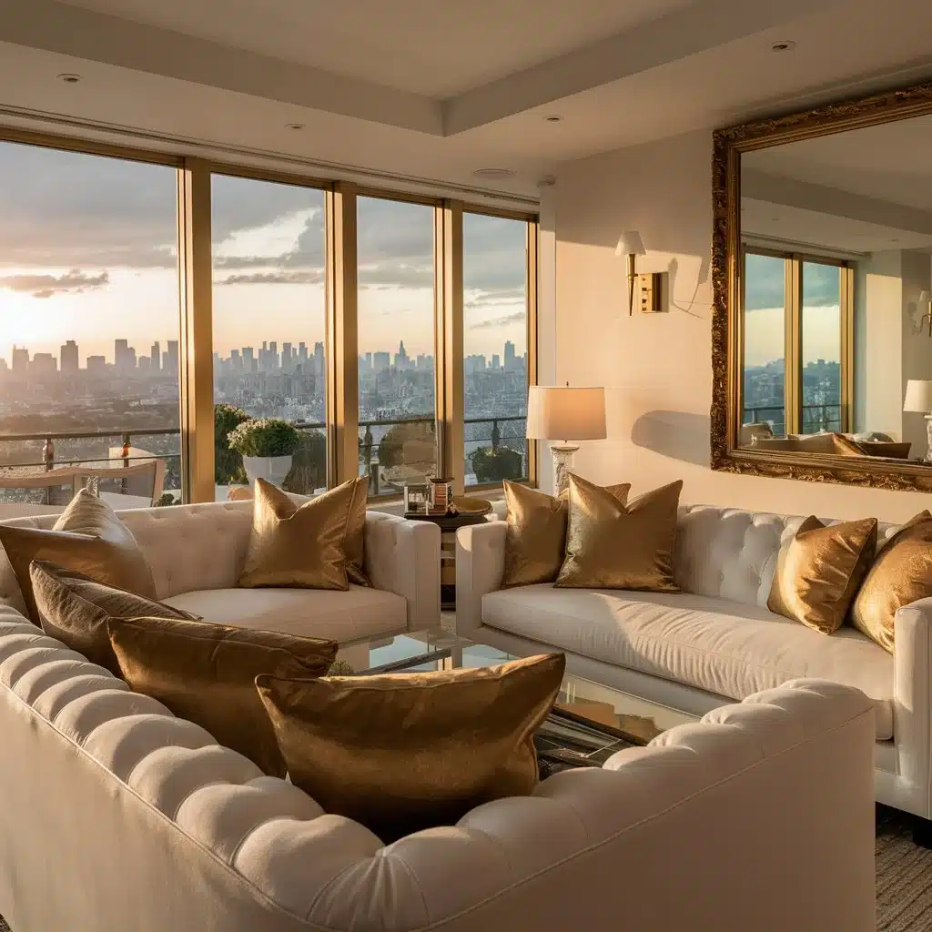 Modern Cozy Living Room Interior With A View