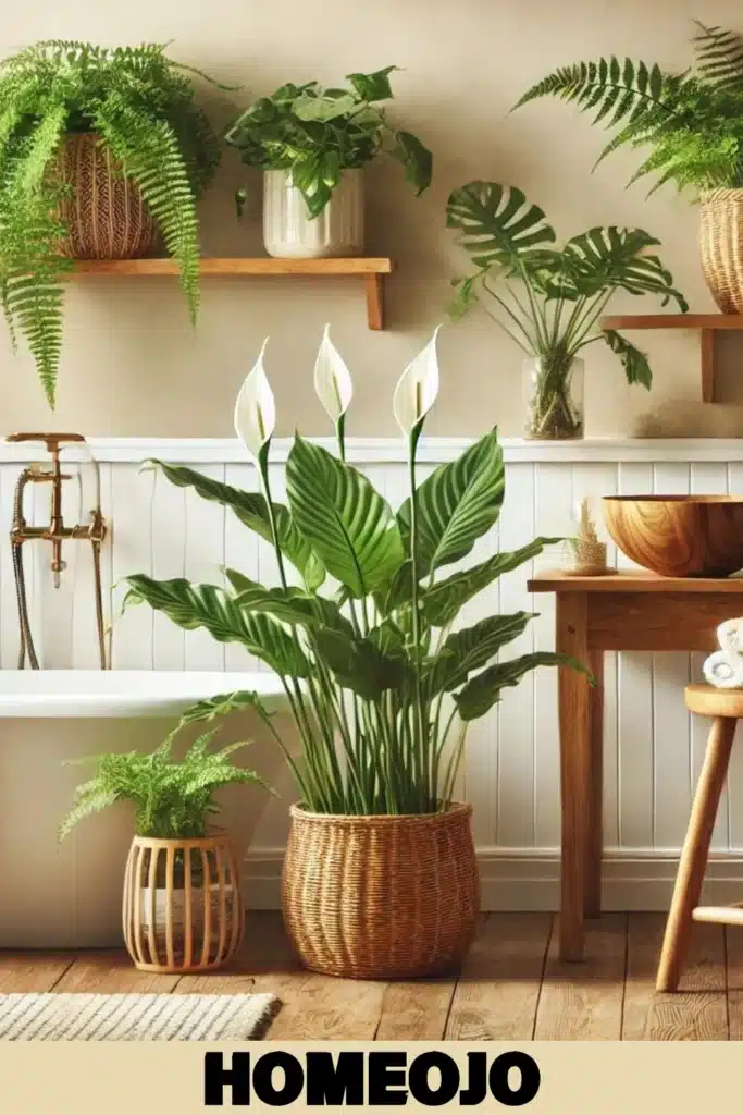 Plants for couple bathroom