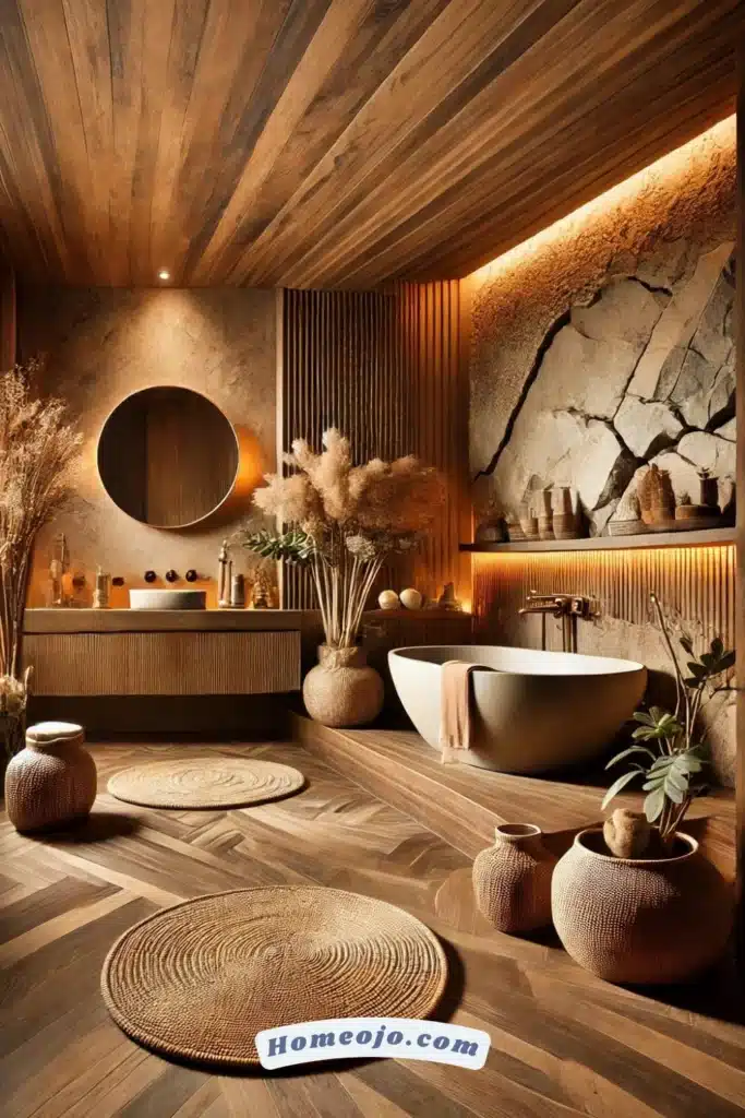 Earthy brown color for bathroom