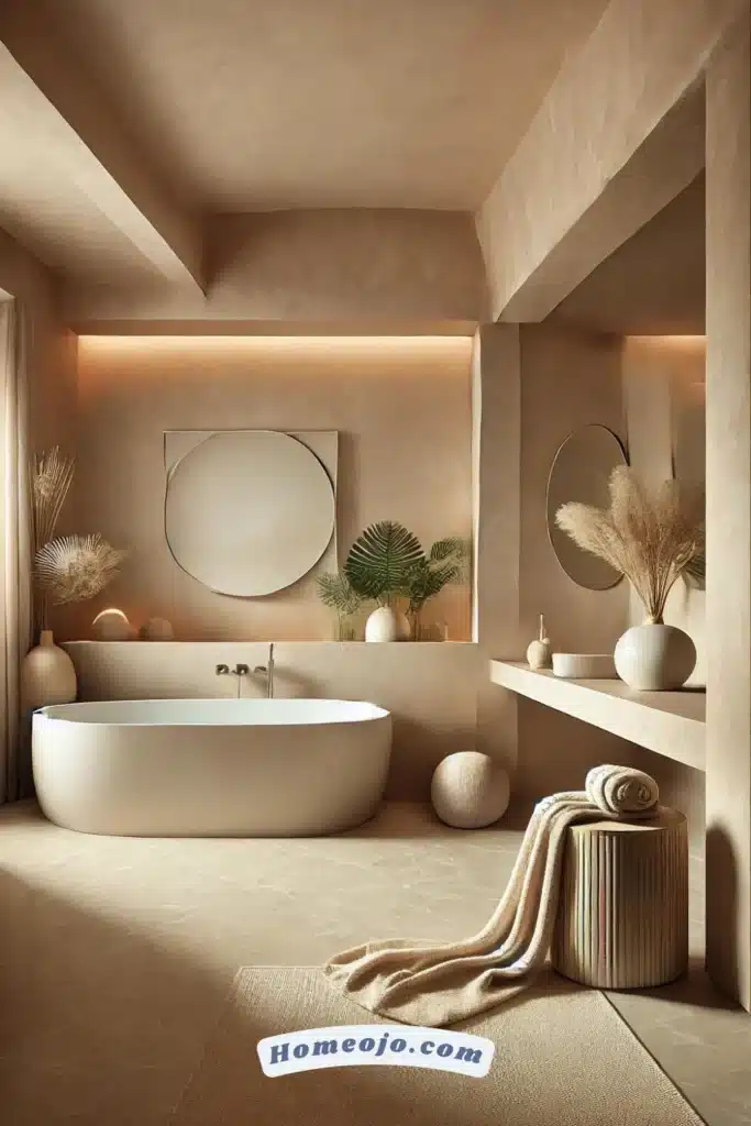 Soft neutrals color for bathroom