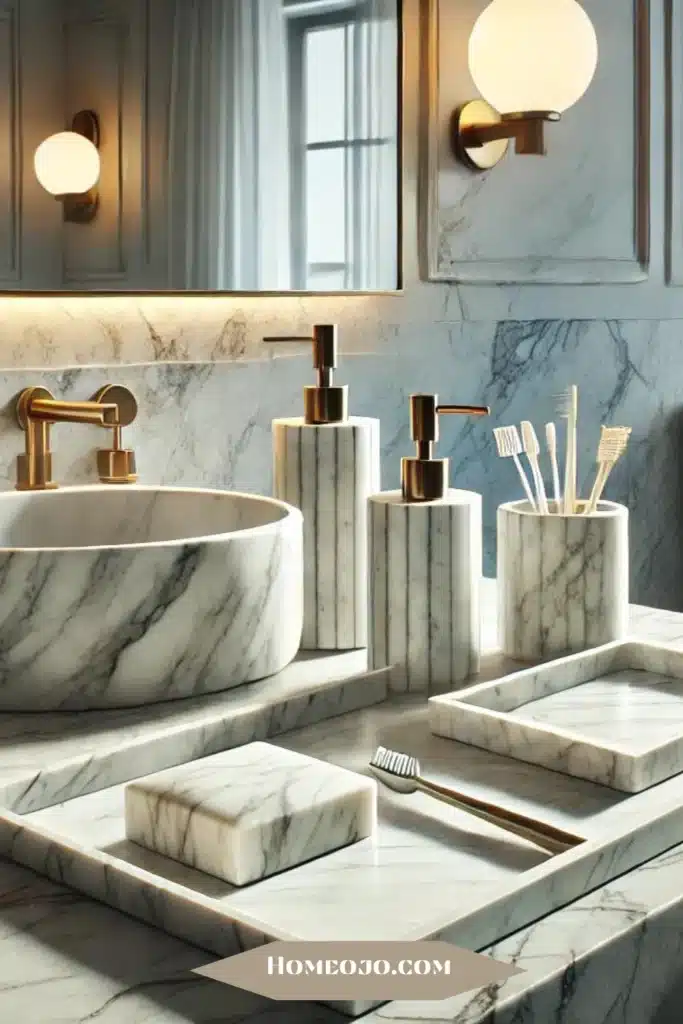 Marble accessories for bathroom