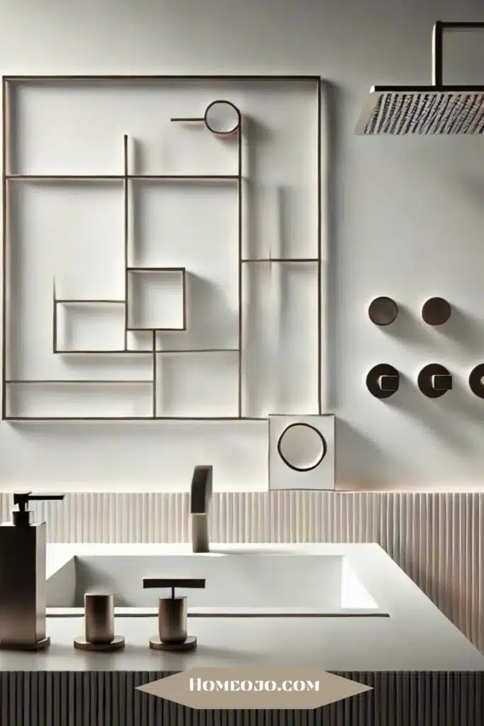 Geometric showerheads for bathroom